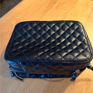 Trish McEvoy Quilted Black Cosmetic Case